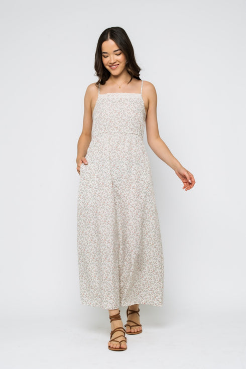 Marilyn-Eyelet Trim Sun Dress